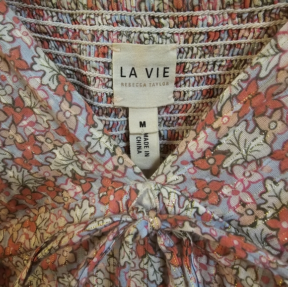 REBECCA TAYLOR LA VIE Sleeveless Eva Floral Dress Size M - Picture 4 of 6